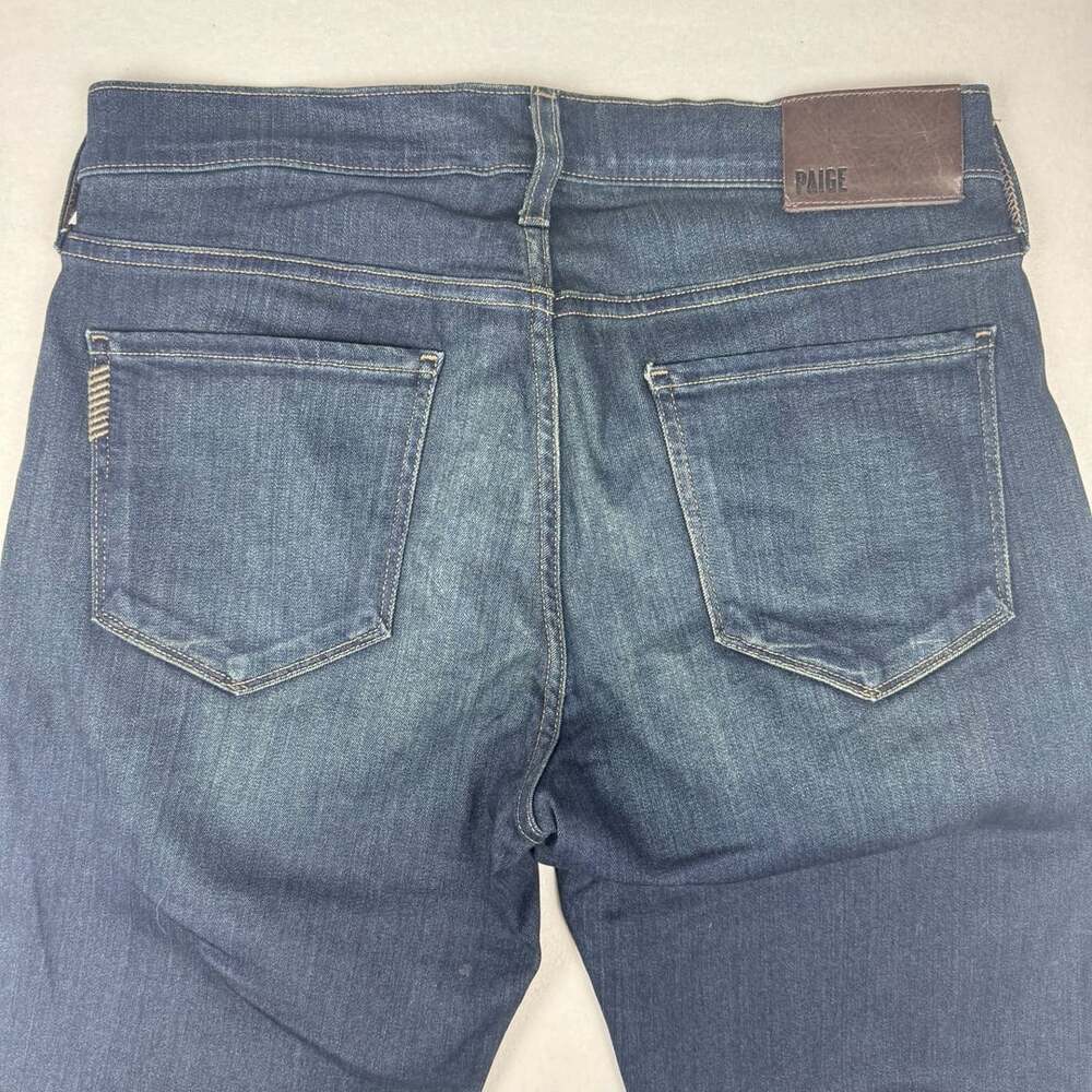 Paige Jeans Size 31 Dark Blue Denim Slim Straight - Picture 13 of 14
